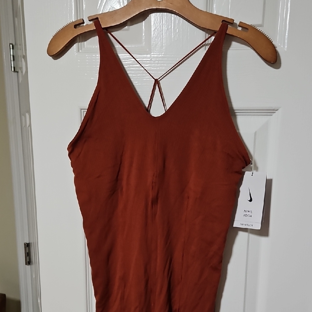 Nike Burnt Orange Yoga Jumpsuit - Picture 2 of 16